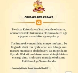 Ssabasajja Kabaka’s Message on the 32nd Anniversary of His Coronation